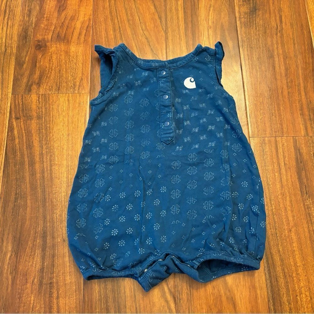 Carhartt navy blue patterned bubble romper
